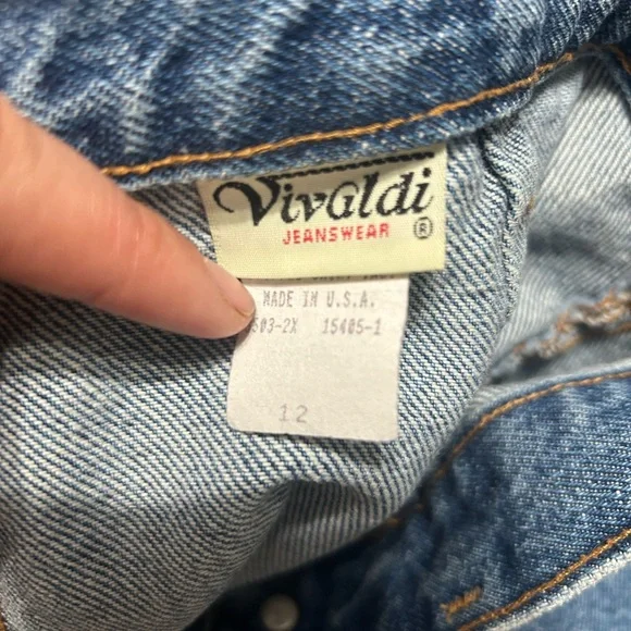 Vintage Blue Button-Down Pencil Skirt - Picture 5 of 7